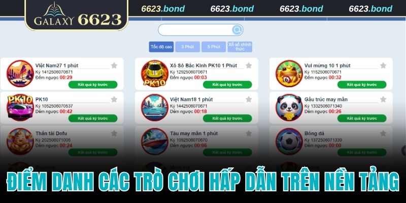 Điểm danh các trò chơi hấp dẫn trên nền tảng