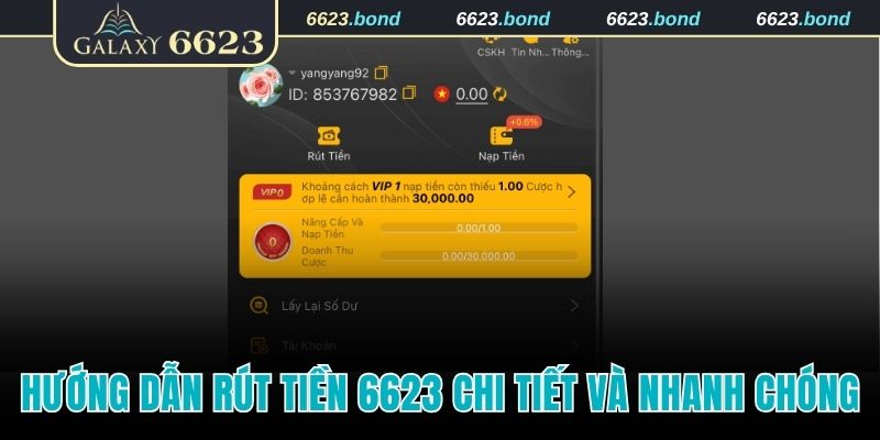 Hướng dẫn rút tiền 6623 chi tiết và nhanh chóng