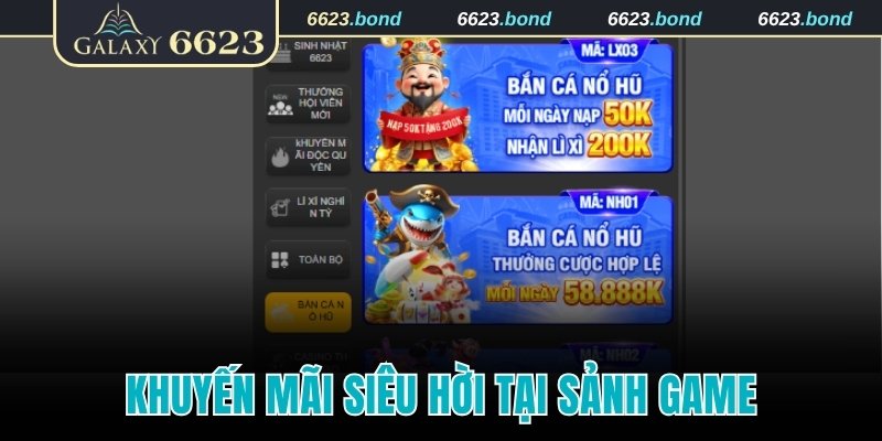 Khuyến mãi siêu hời tại sảnh game