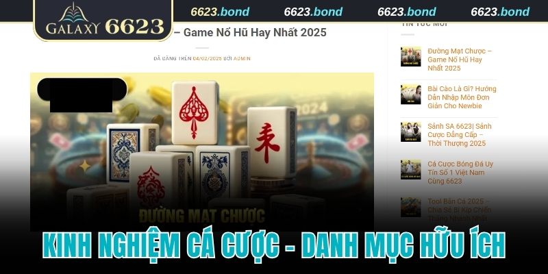 Kinh Nghiệm Cá Cược - Danh Mục Hữu Ích Và Cực Thú Vị