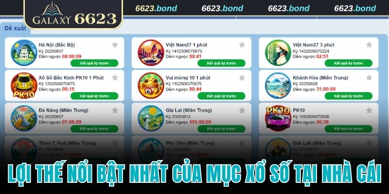 Lợi thế nổi bật nhất của mục xổ số tại nhà cái