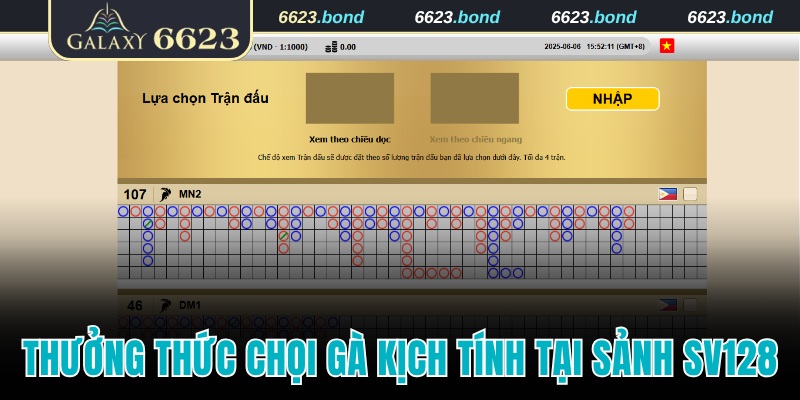 Thưởng thức chọi kê kịch tính tại sảnh SV128